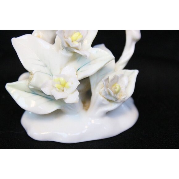 Lenwile Bone China Oriole Small Figurine Blue Jay Flowers Spring Nature Glossy - Picture 3 of 8